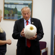 Steve King forced this pumpkin to turn white before agreeing to hold it.
